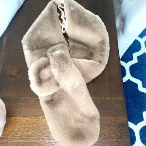 Pull through scarf and matching ear muffs!